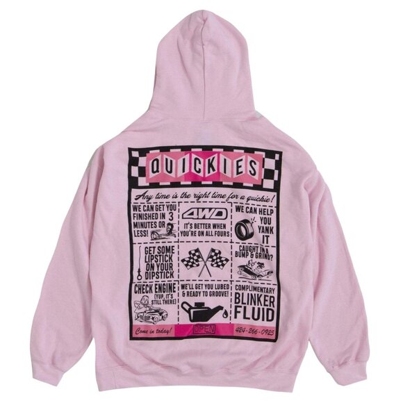 Open 925 Men's Hoodie Tuner Quickies Hoodie Light Pink Unisex - Picture 1 of 4